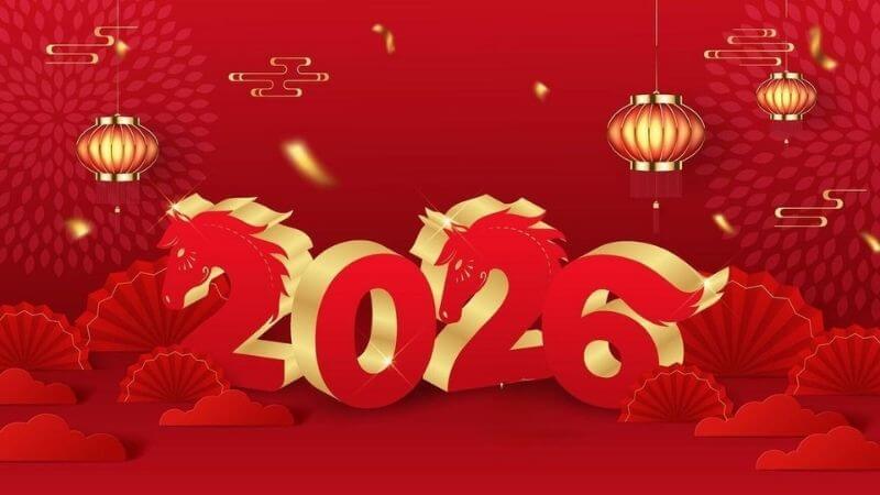 Ảnh chúc mừng năm mới 2026 hiện đại, sang trọng 1