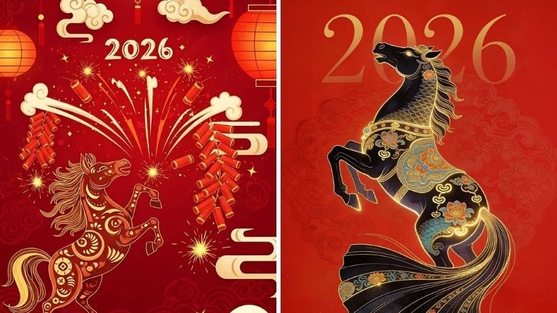 Ảnh chúc mừng năm mới 2026 hiện đại, sang trọng 13