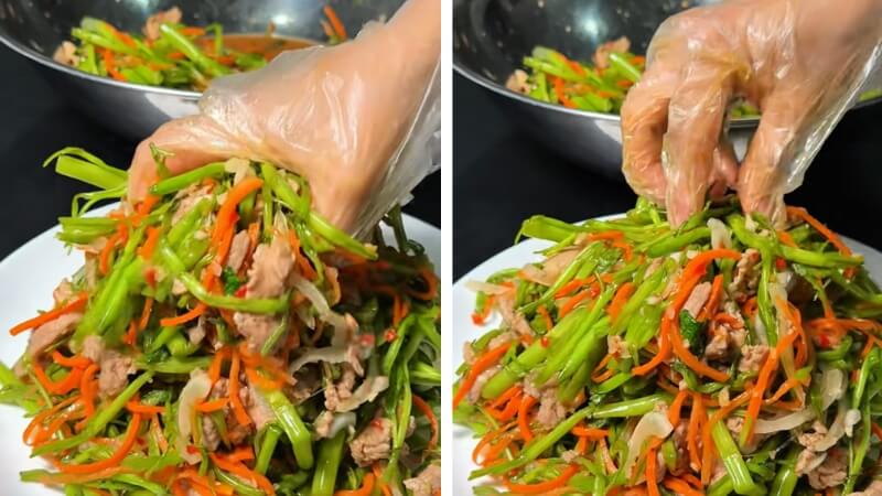 Học cách làm Gỏi bò rau muống giòn tan, thịt bò mềm ngọt, rau xanh tươi mát, nước sốt chua ngọt đậm đà, chuẩn vị ăn là ghiền, phù hợp cho bữa cơm hoặc mâm Tết.