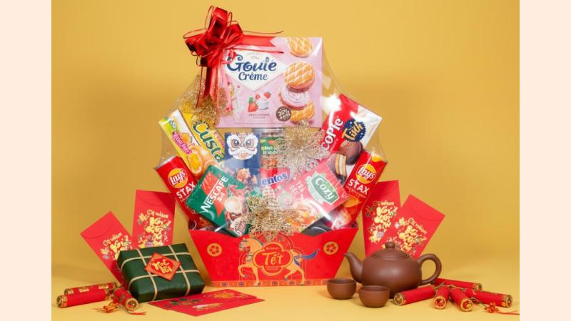 Giỏ quà tết Tam Bảo Cát Tường