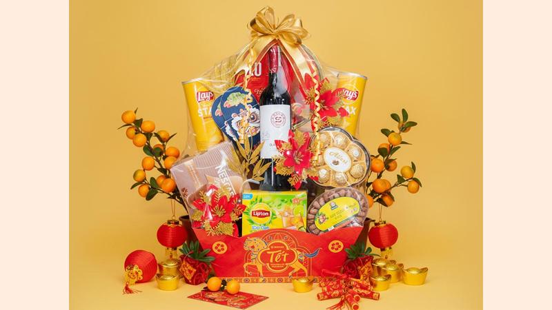 Giỏ quà tết Ngũ Hành Tụ Bảo