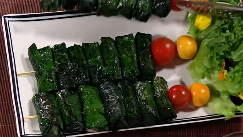 Chả ốc nướng lá lốt