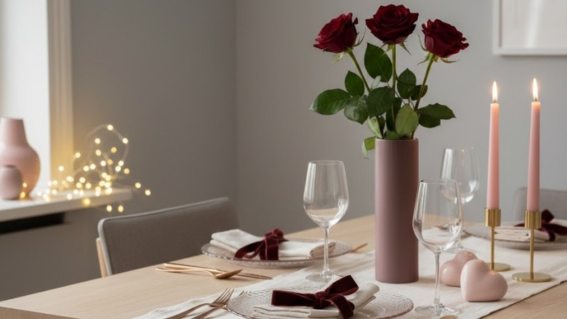 Kết hợp tông màu trung tính làm nền và điểm xuyết sắc đỏ và hồng tinh tế Kết hợp tông màu trung tính làm nền và điểm xuyết sắc đỏ và hồng tinh tế