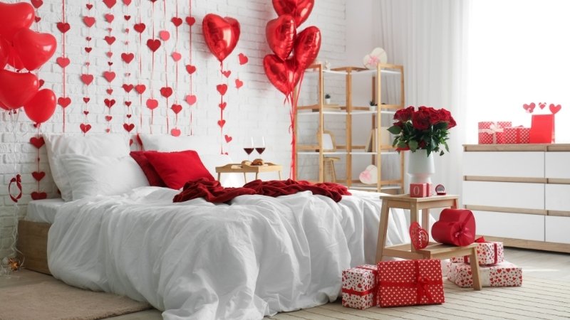 Trang trí phòng ngủ Valentine cho vợ chồng Trang trí phòng ngủ Valentine cho vợ chồng