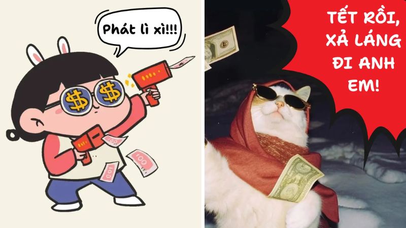 Hình ảnh meme lì xì hài hước 5