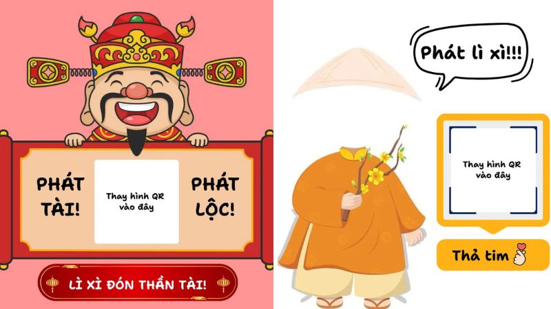 Ảnh meme xin lì xì bằng mã QR 3