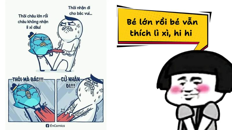 Ảnh meme lớn rồi vẫn thích lì xì 1