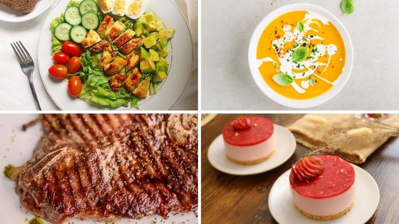 Thực đơn Valentine phong cách Âu