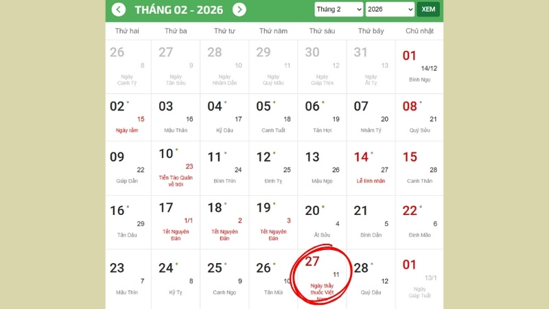 Ngày 27/02/2026 là ngày Nhâm Thân, trực Thành, đại cát để động thổ