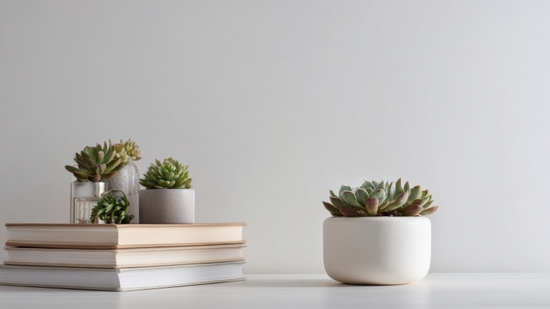 Chậu hoa hoặc cây cảnh mini để bàn