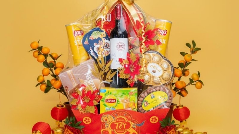 Giỏ quà Tết Ngũ Hành Tụ Bảo