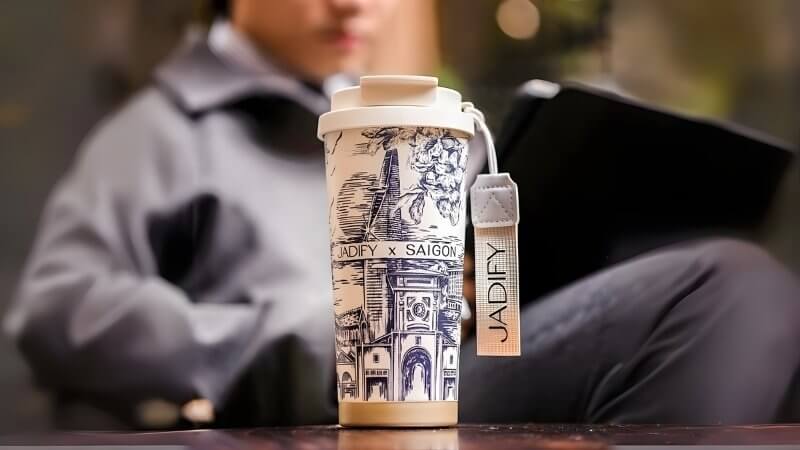 Bình giữ nhiệt in họa tiết Tết