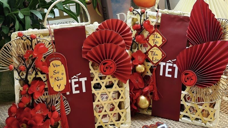 Sổ tay & bút ký in họa tiết Tết