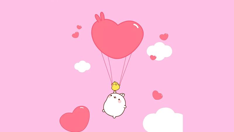 Hình nền Valentine chibi dễ thương 6