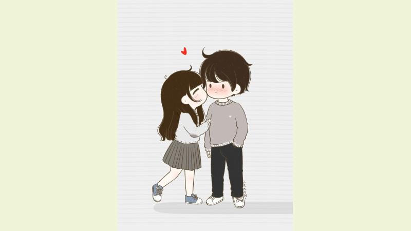 Hình nền Valentine chibi dễ thương 3