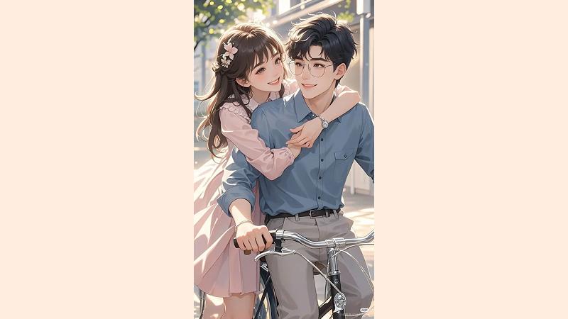 Hình nền Valentine anime lãng mạn 1