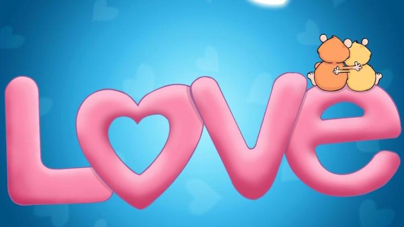 Hình nền Valentine với chữ Love 6