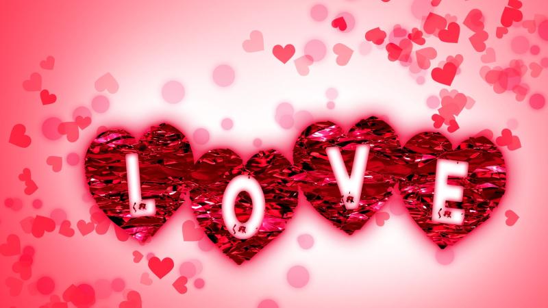 Hình nền Valentine với chữ Love 5
