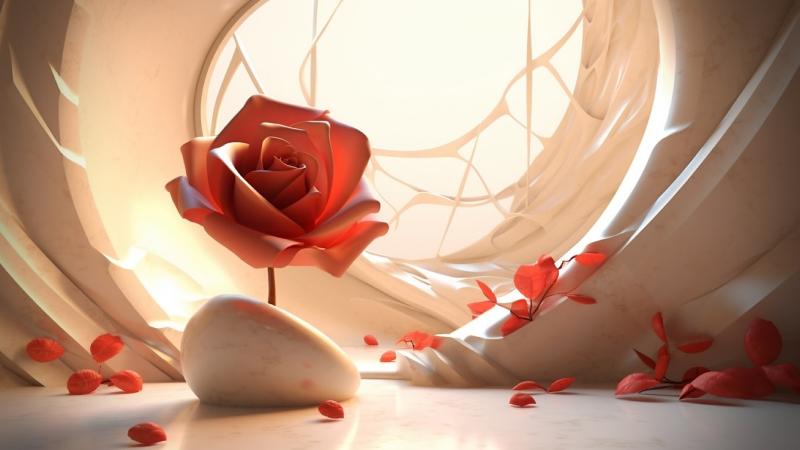 Hình nền Valentine hoa hồng 3