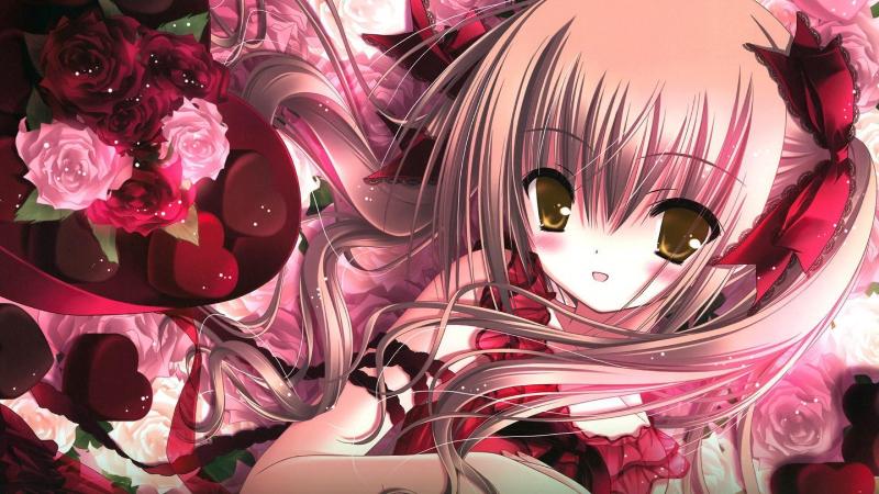 Hình nền Valentine anime lãng mạn 10