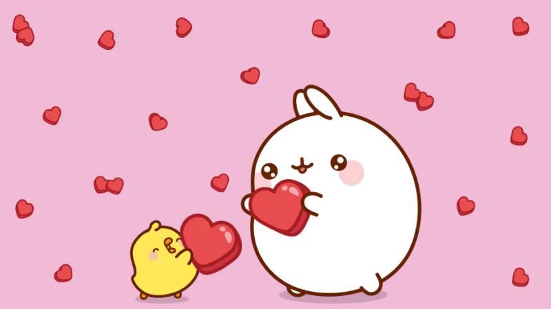 Hình nền Valentine chibi dễ thương 5