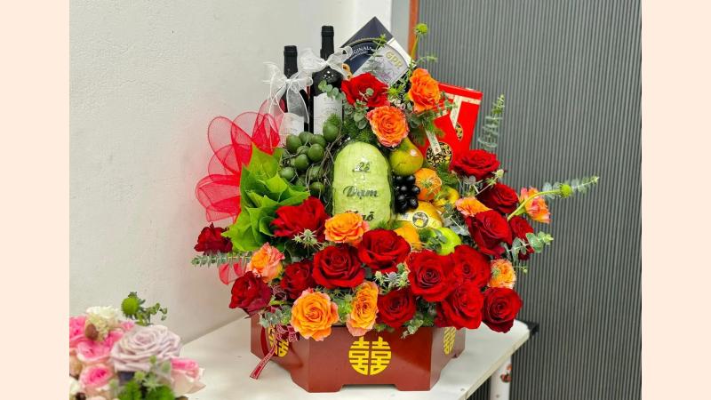 Tráp dạm ngõ sơn mài cao cấp 7