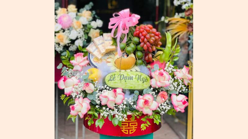 Tráp dạm ngõ sơn mài cao cấp 10