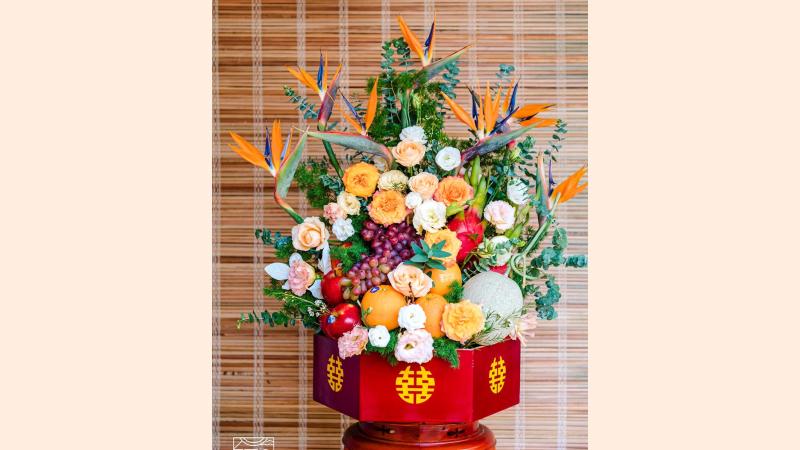 Tráp dạm ngõ sơn mài cao cấp 9