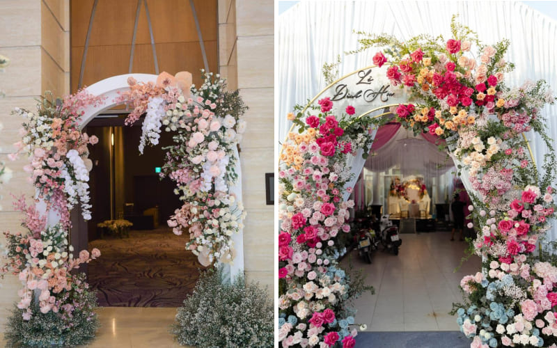 Cổng hoa tươi luôn là lựa chọn tốt nhất