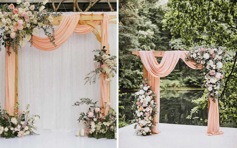 Công cưới với hoa thật sang trọng