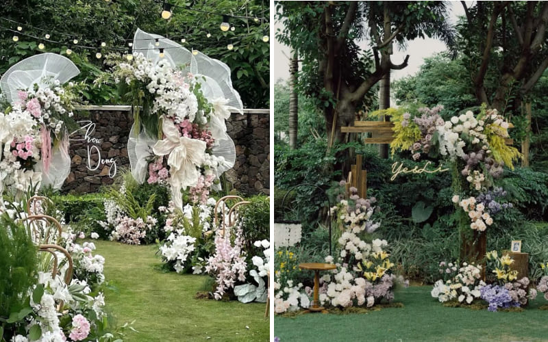 Cổng hoa tươi – Đẳng cấp và thơm ngát