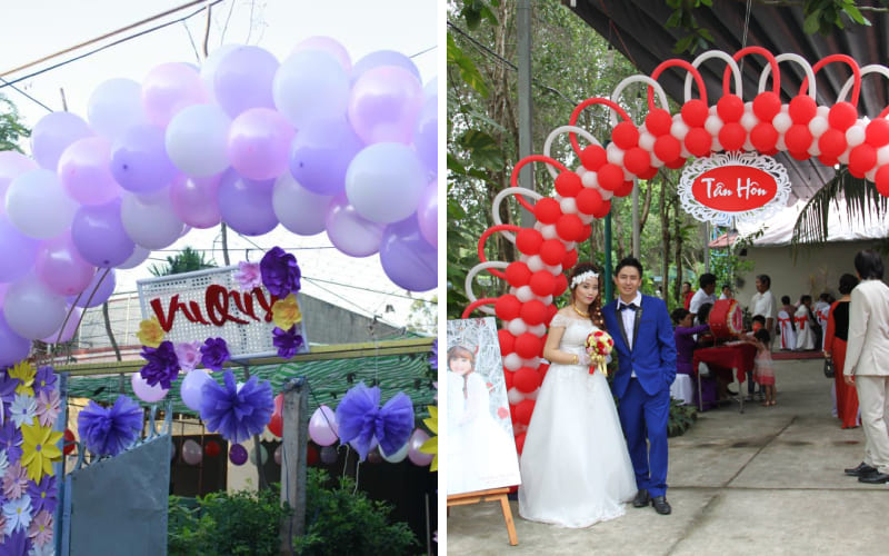 Cổng bong bóng nổi bật, ấn tượng