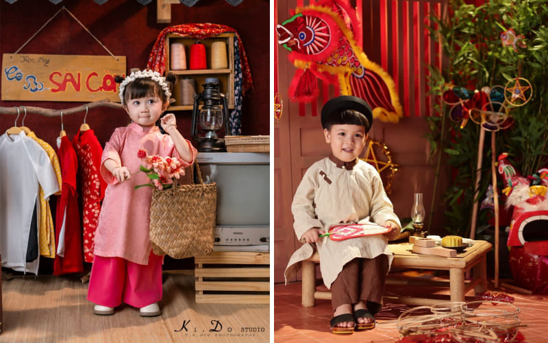 Áo dài trẻ em đáng yêu