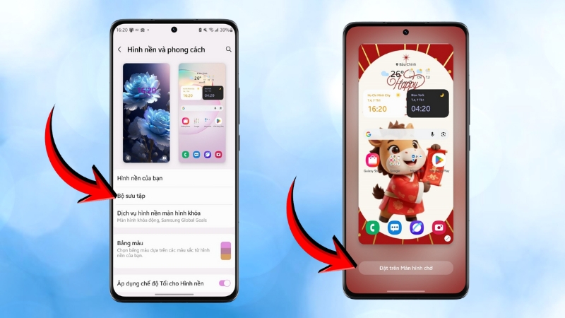 Cách đổi hình nền con ngựa chúc Tết trên Android – căn chỉnh hình ảnh