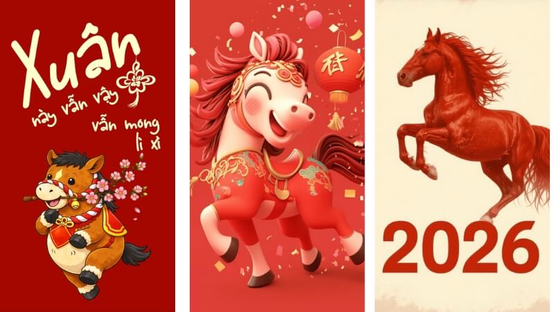 Hình nền Tết con ngựa mang ý nghĩa tài lộc, bình an