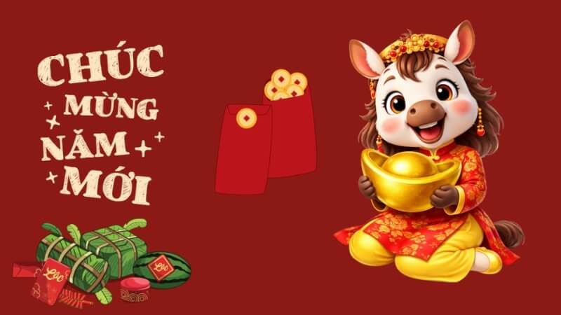 Ảnh con ngựa đón xuân Bính Ngọ phong cách truyền thống