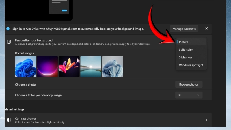 Cách đổi hình nền con ngựa chúc Tết trên máy tính Windows – chọn kiểu hiển thị