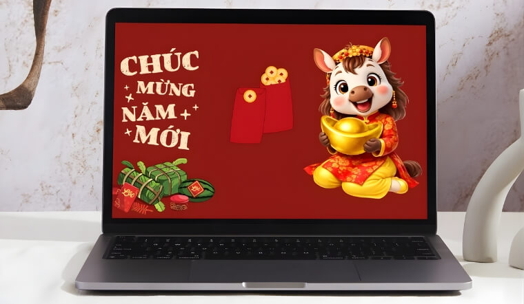 Tổng hợp hình nền con ngựa chúc Tết Bính Ngọ đẹp, may mắn