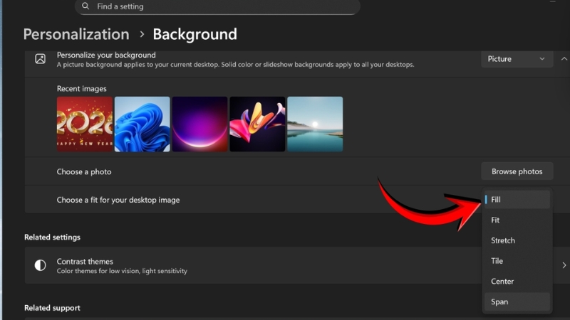 Bước 4: Tùy chỉnh cách hiển thị ảnh