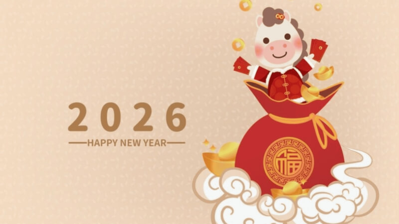 Hình nền máy tính con ngựa chúc Tết Bính Ngọ, gam màu ấm áp