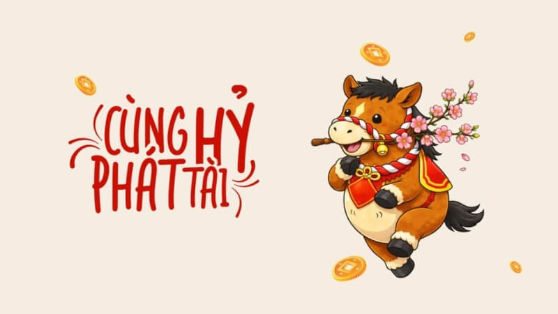 Hình nền desktop ngựa Tết mang không khí năm mới