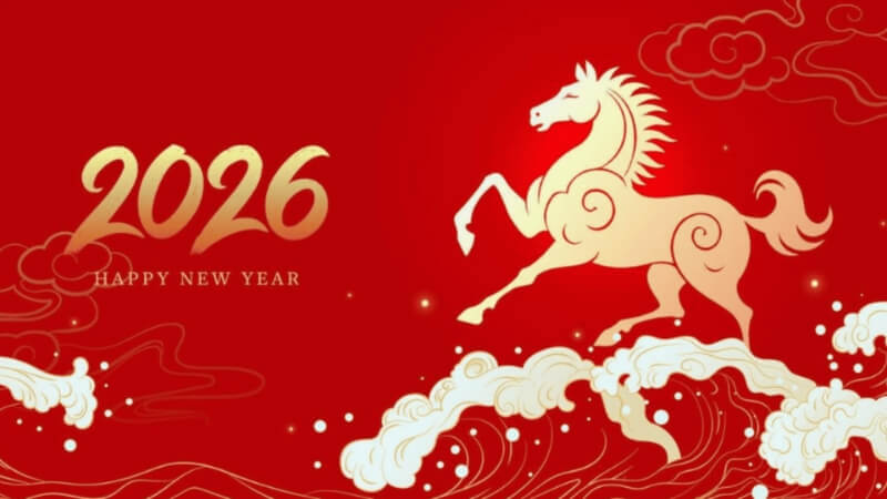 Ảnh nền con ngựa chúc Tết Bính Ngọ độ phân giải cao cho máy tính