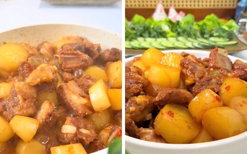 Món ăn dùng nóng với cơm trắng sẽ ngon và tròn vị hơn