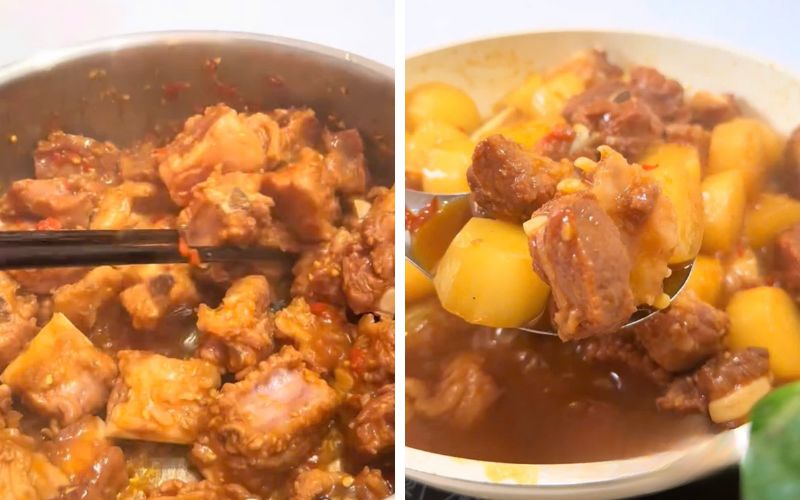 Màu đẹp, nước kho sánh nhẹ, vị mặn ngọt hài hòa