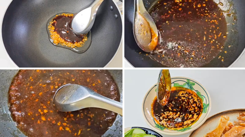 Bước 3: Nấu sốt chấm