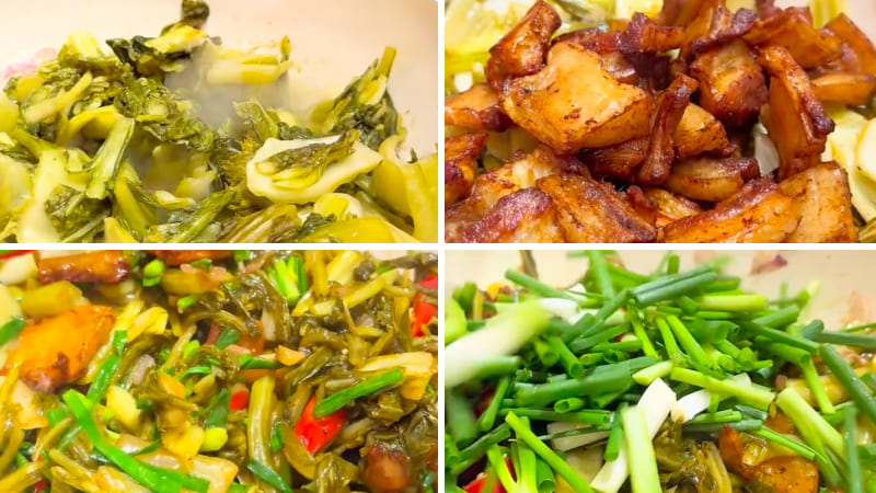 Bước 2: Làm dưa chua rim tóp mỡ Bước 2: Làm dưa chua rim tóp mỡ