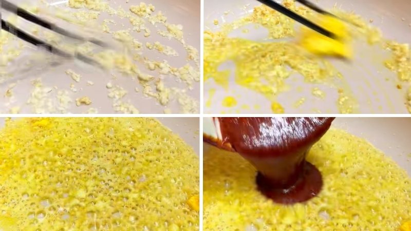 Ngô tách hạt chần sơ và chế biến sốt bơ tỏi Ngô tách hạt chần sơ và chế biến sốt bơ tỏi