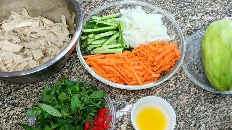 Nguyên liệu làm món thịt đông chay