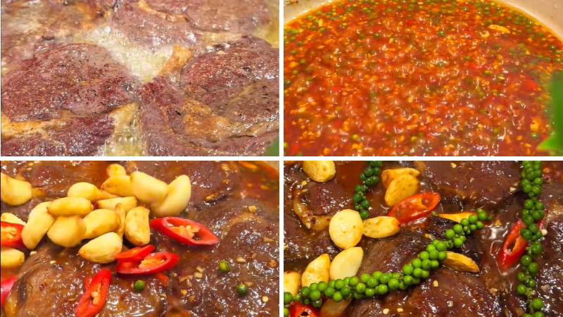 Áp chảo bò steak Áp chảo bò steak