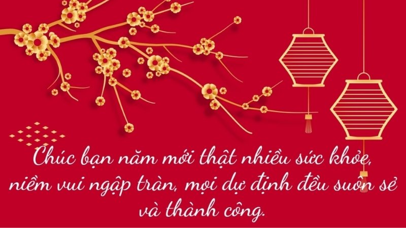 Hình nền đỏ ngày Tết câu chúc năm mới 8
